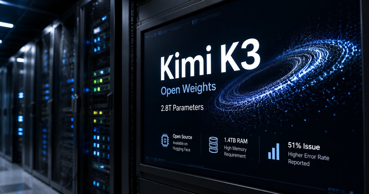 Kimi K3重み公開・史上最大2.8兆パラと1.4TBの壁を検証｜2026年7月27日