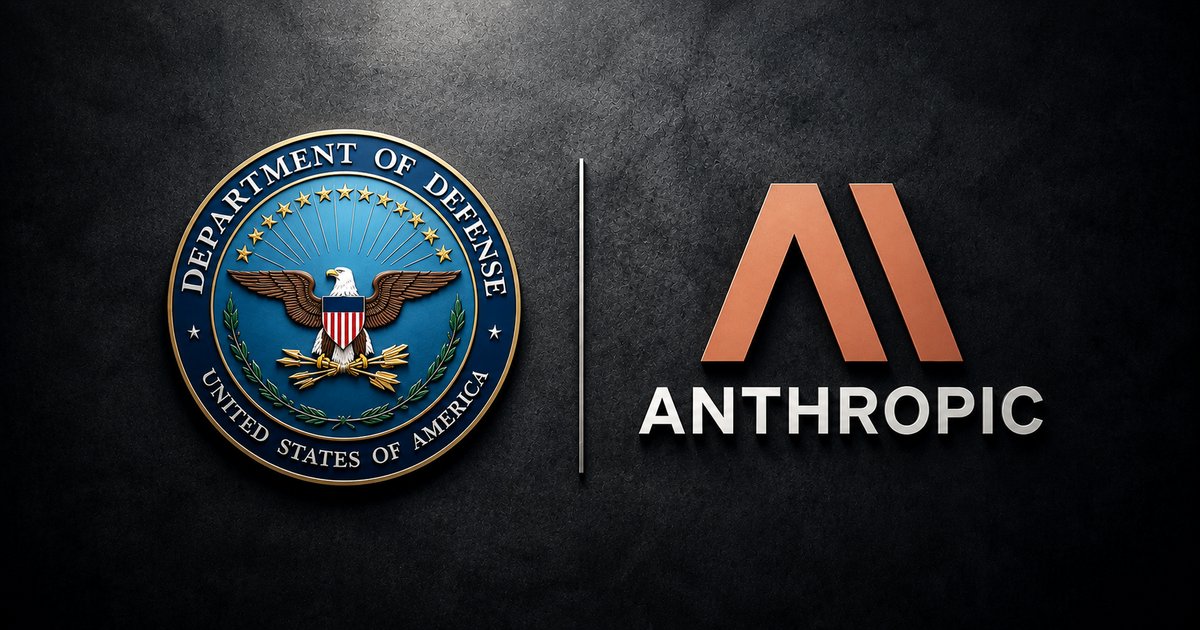 米国防総省の紋章とAnthropicのロゴマークが並ぶ様子