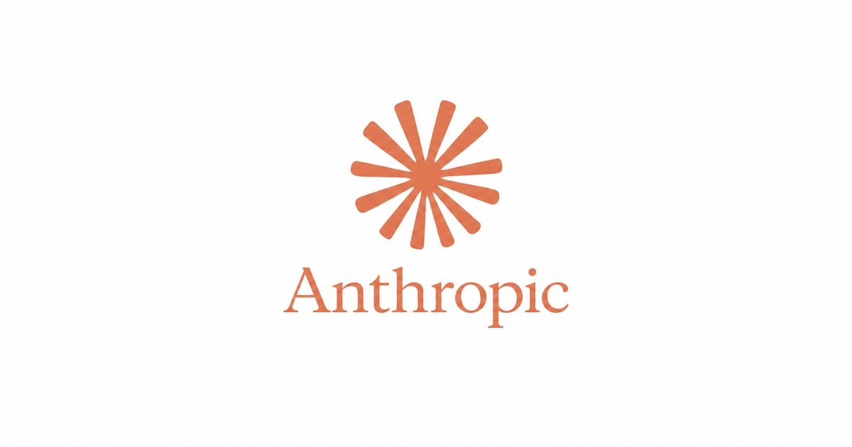 白背景にAnthropicのロゴマークと社名ロゴタイプを配したイメージ画像